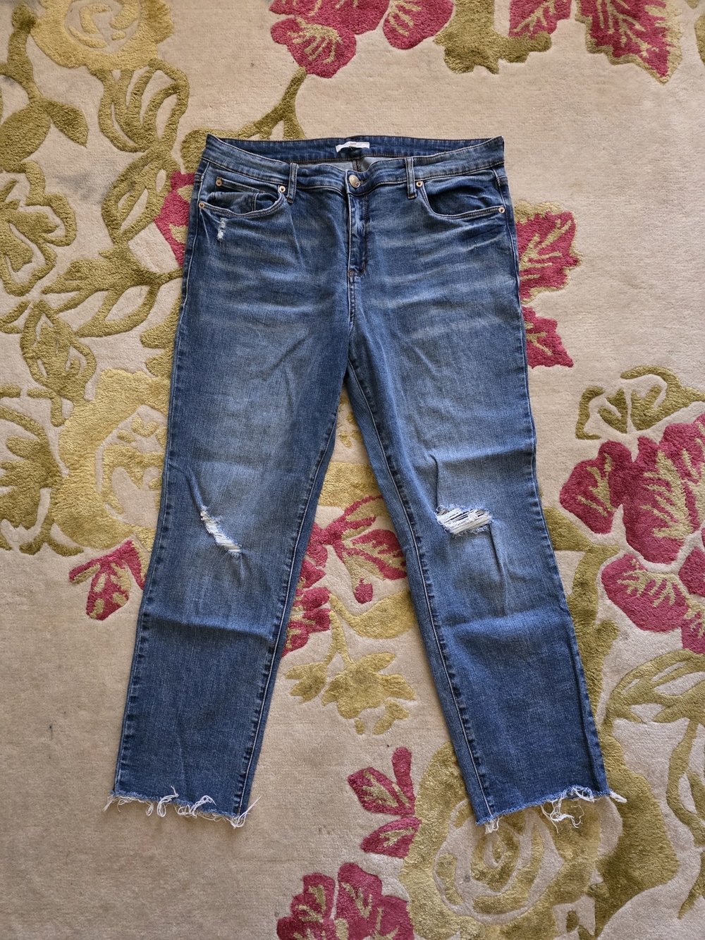 Sts Blue Women’s Distressed Blue Straight-Leg Jeans